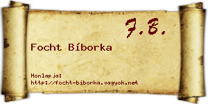 Focht Bíborka névjegykártya